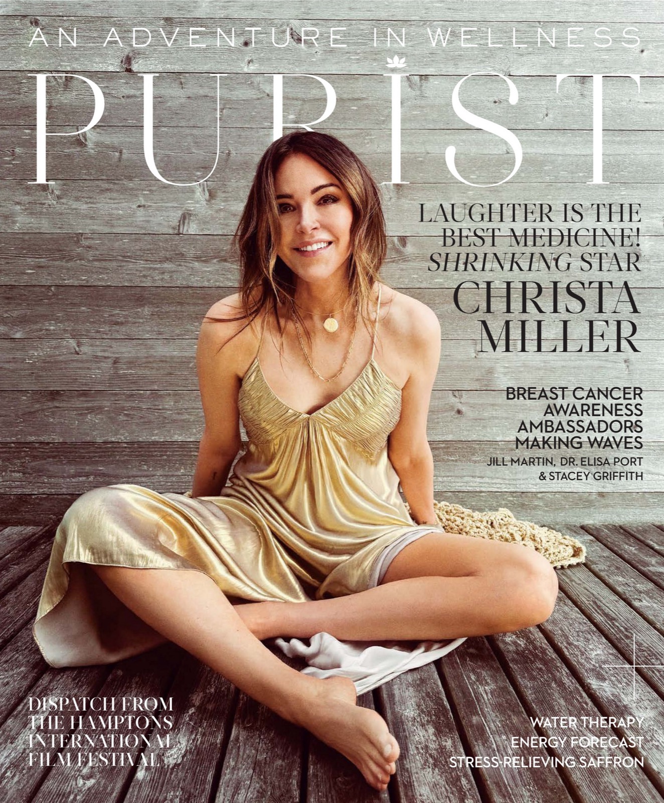 Christa Miller en déesse dorée pour The Purist Magazine